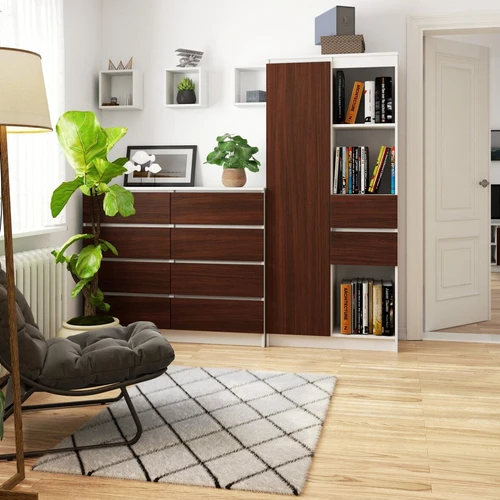 Aukštos kokybės knygų spinta su ABS briaunomis