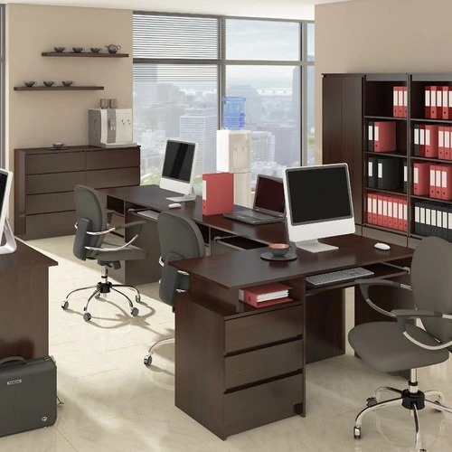 Klasikinė 180cm aukščio knygų spinta biurui