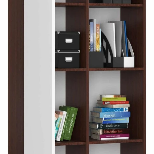 8 lentynų knygų spinta su ABS briaunomis