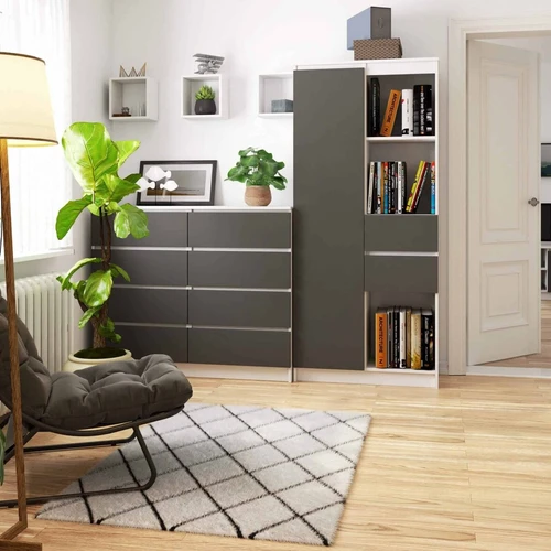 Lengvai surinkiama knygų spinta su garantija