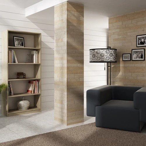 Erdvė taupanti ąžuolo spalvos lentyna