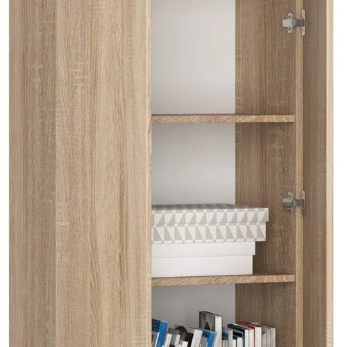 Kompaktiška spinta su stalčiais ir lentynomis