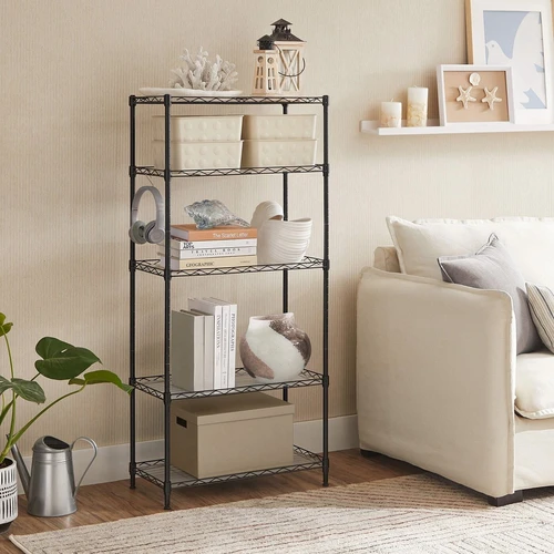 5 lygių lentyna su PP lėkštėmis