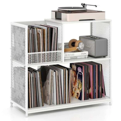 Lentyna vinilinėms plokštelėms, 3 pakopų, 83 × 76,5 × 36 cm