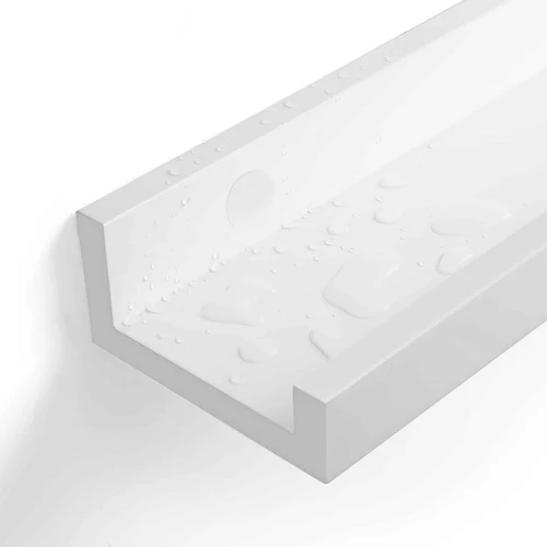 Plaukiojančios lentynos balta spalva – idealus sprendimas asmeniškumui