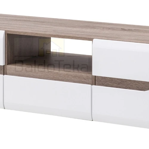 Triufelinis ąžuolas sonoma + balta blizgi