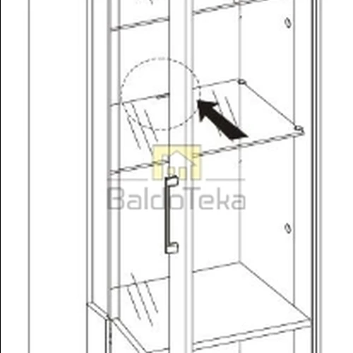 Stilinga ąžuolo ir juodos spalvos spintelė su MDF medžiaga
