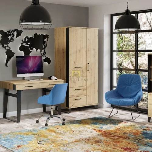 Šiuolaikiška spintelė su apšvietimu ir metalinėmis kojelėmis