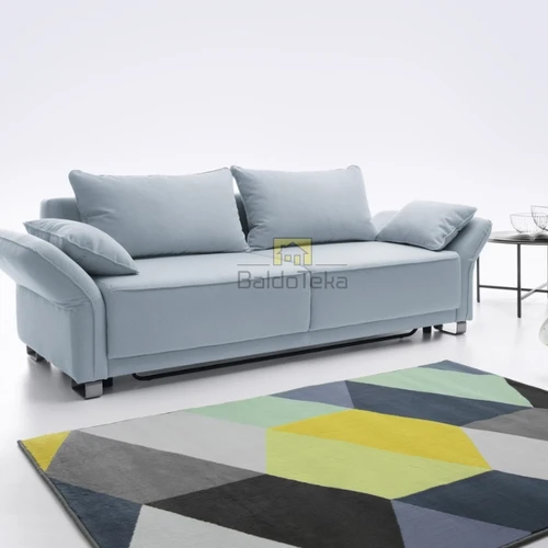 Plati sofos lova su miegamąja dalimi 150x198 cm