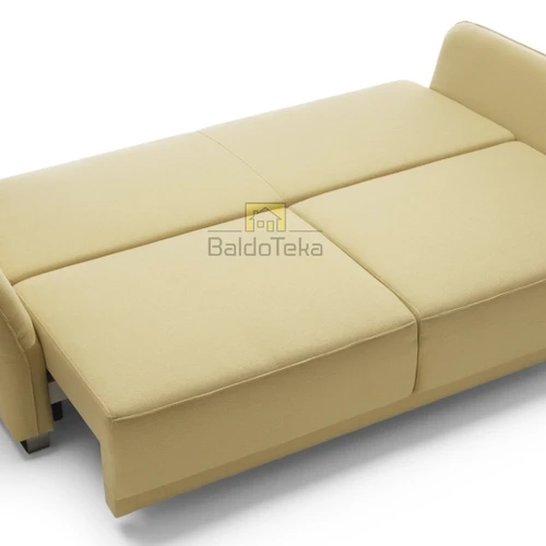 Moderni sofos lova su reguliuojamais porankiais ir patalynės dėže