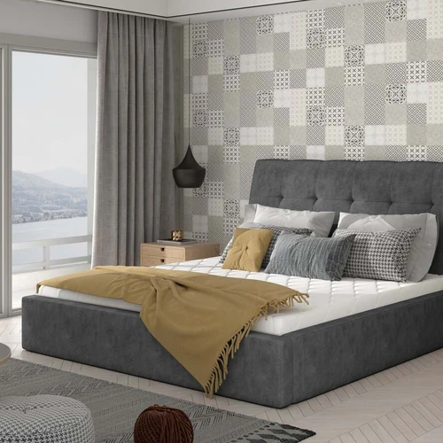 Lova EL4126 su žemomis plastikinėmis kojelėmis ir elegantišku stiliumi