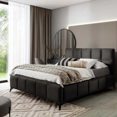 Minkšta galvos atrama ir stilinga skiautė – EL4418 lova