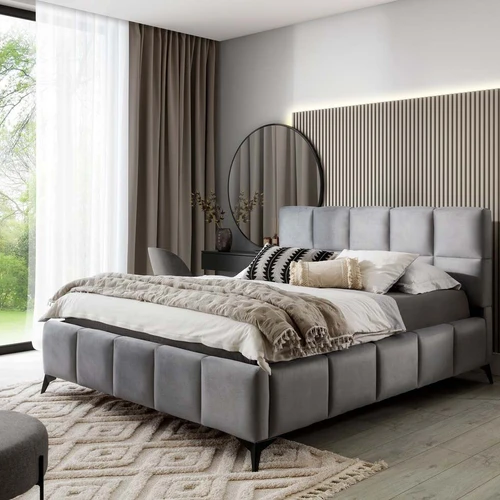 Moderni EL4419 lova su aukštos kokybės apmušalais ir funkcionaliu dizainu