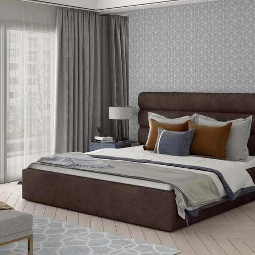 Lova EL4911 su mediniu ar metaliniu rėmu ir patalynės konteineriu