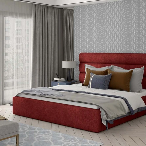 Plačios spalvų gamos lova EL4911 su aukšta galvos atrama