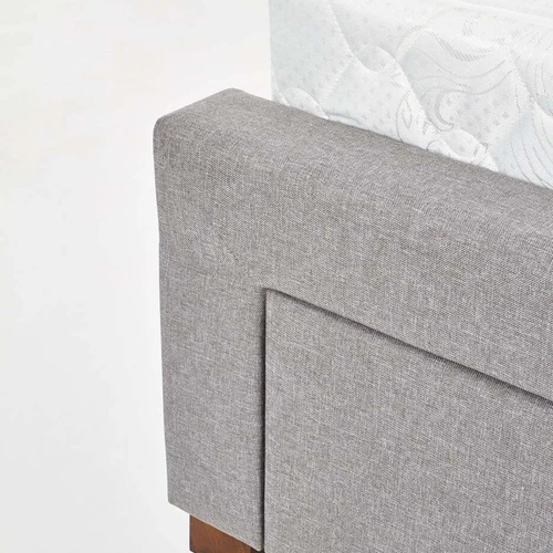 Minkšta pilka lova su funkcionaliais stalčiais