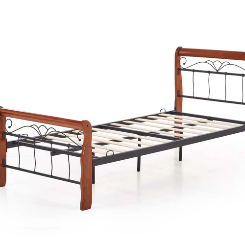 Ergonominė lova iš medžio masyvo ir dažyto plieno