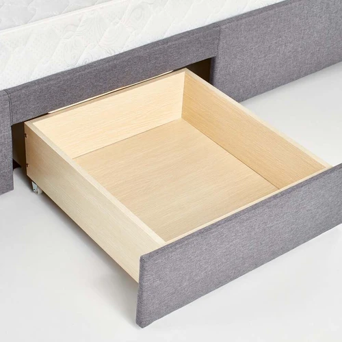 Patogi lova su papildomais stalčiais – puikus sprendimas mažiems kambariams