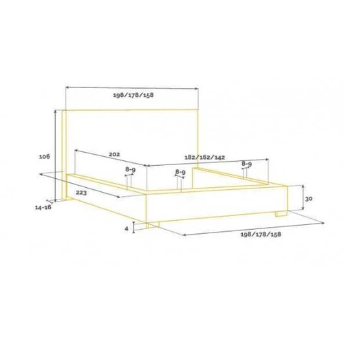 Lova M011 100 su grotelėmis, 100x200 cm