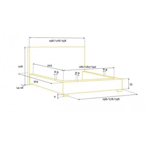 Lova M023 90 cm su miegojimo plotu 90x200 cm