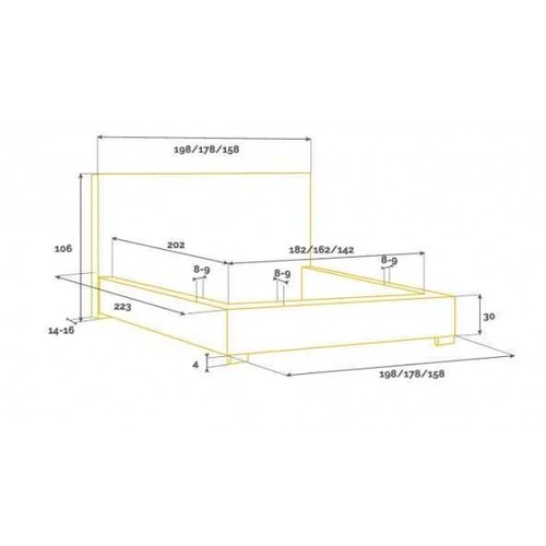 Lova M035 120 cm su grotelėmis ir patalynės dėže