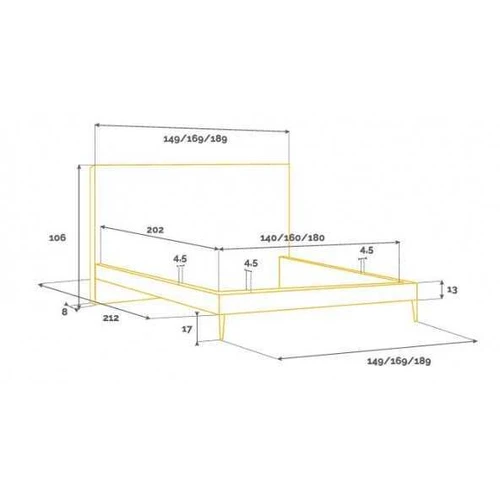 Lova M051 90 su grotelėmis ir spalvų pasirinkimu