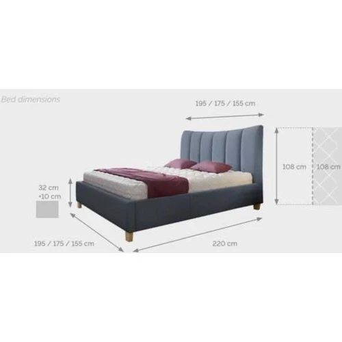 Patogi lova M064 su miegojimo plotu 140x200 cm