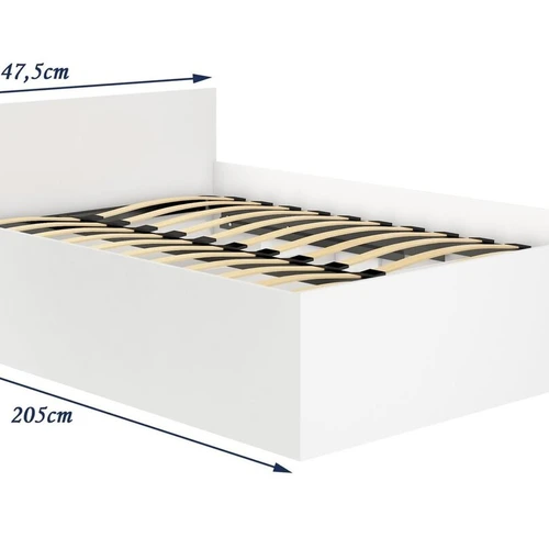 Lova su galingais dujiniais keltuvais ir konteineriu