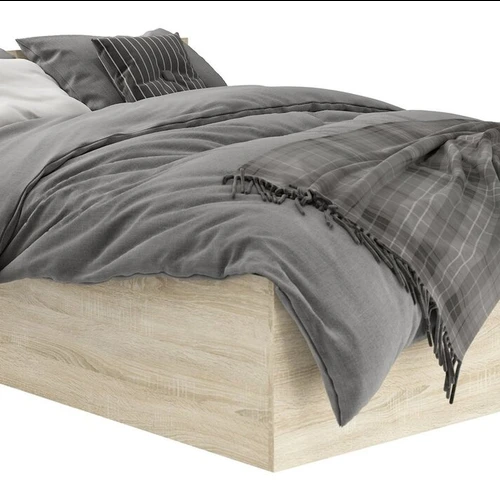 Elegantiška sonomos ąžuolo spalvos lova su patalynės konteineriu