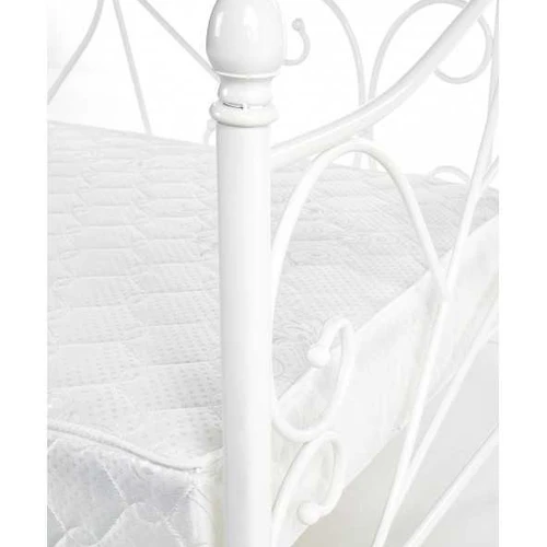 Ergonomiškas baltas lovynas su milteliais dengtu plienu