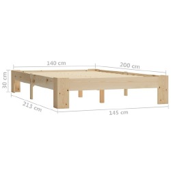 Lovos rėmas, 140x200 cm, pušies medienos masyvas - Lovos