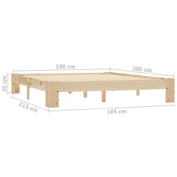 Lovos rėmas, 180x200 cm, pušies medienos masyvas - Lovos