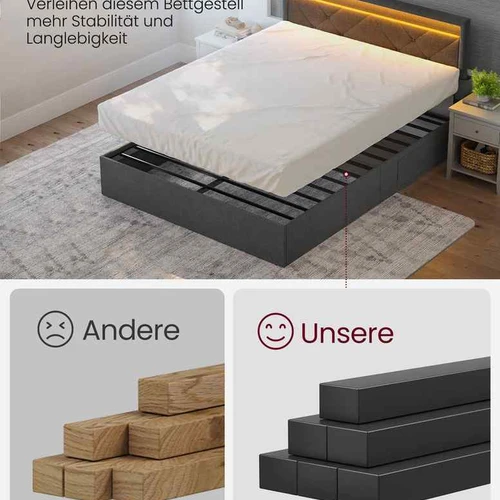 Ilgaamžis lovos rėmas iš plieno ir putplasčio