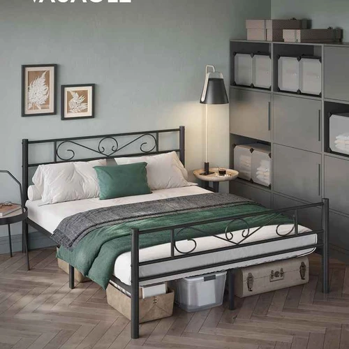 Lovos rėmas 207,6x161,8x86,4cm., juodos spalvos - Lovos