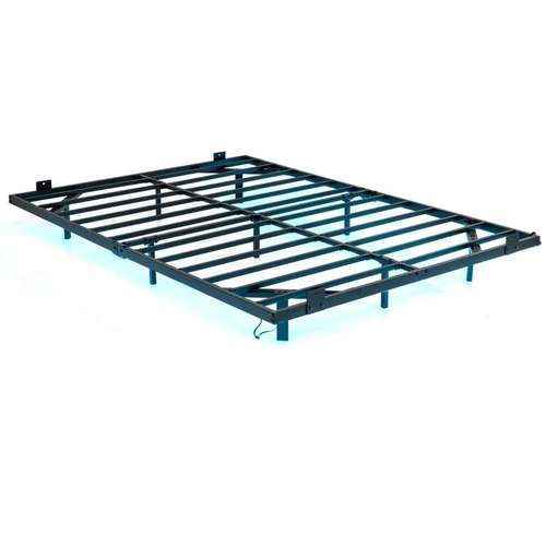 Lovos rėmas, pakabinamas, su RGB LED apšvietimu, Juodas, 200 × 140 × 24,5 cm