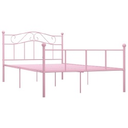 Lovos rėmas, rožinės spalvos, 120x200cm, metalas - Lovos