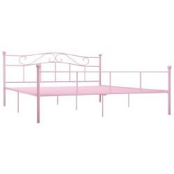 Lovos rėmas, rožinės spalvos, 180x200 cm, metalas - Lovos