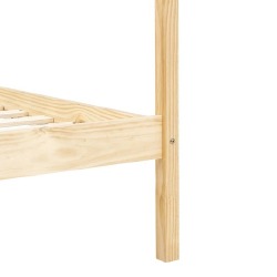 Lovos rėmas su baldakimu, 100x200 cm, pušies medienos masyvas - Lovos