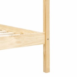 Lovos rėmas su baldakimu, 160x200cm, pušies medienos masyvas - Lovos