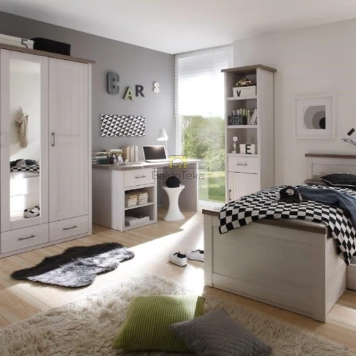 Šviesaus maumedžio ir tamsaus ąžuolo spintelė LUCA JUZI