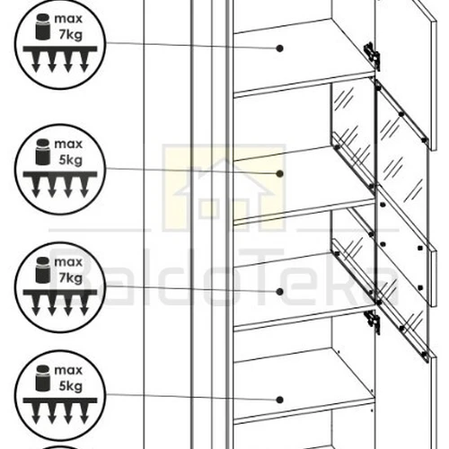 Vidaus apšvietimas ir tylus uždarymas LYON 1 spintoje