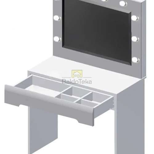 Baltos spalvos spinta su matiniu ir blizgiu paviršiumi