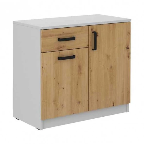 MALTA MT22 komoda šviesiai pilka / ąžuolinė artisan