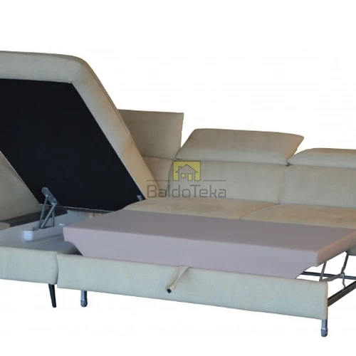 Plati lova su patalynės dėže ir minkštu užpildu