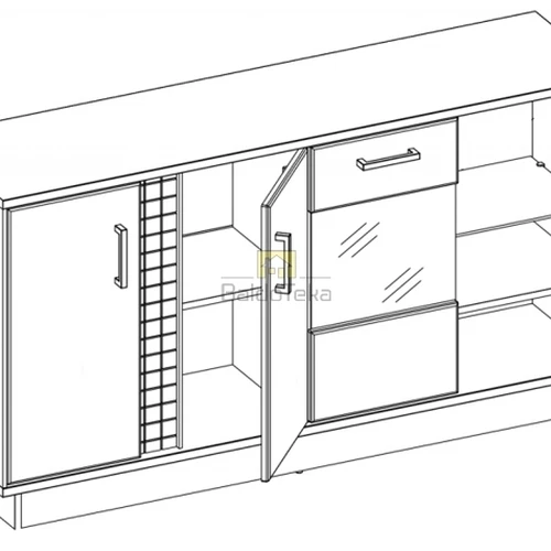 Moderni spinta su blizgiais fasadais ir vidiniu apšvietimu