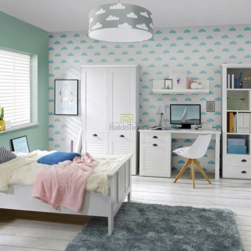 MARIDA lova su minimalistiniu dizainu, balta matinė