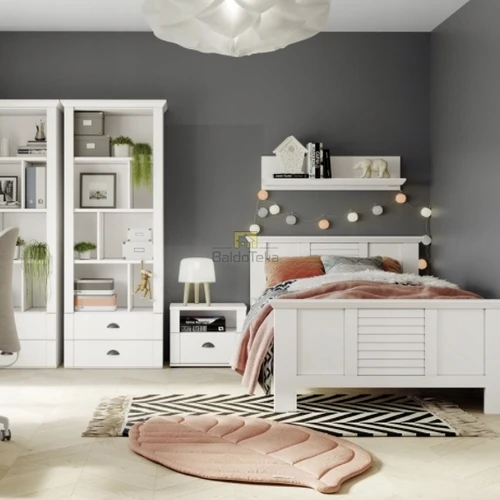 Moderni balta lova be grotelių, 210,7x133 cm