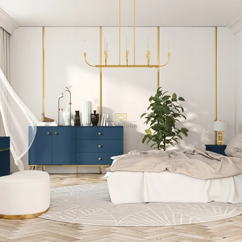 LMDP/ABS spinta 92x152x40 cm, tamsiai mėlyna