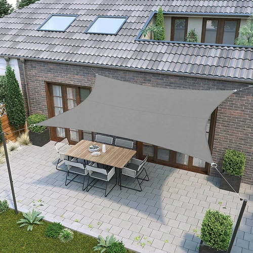 Patvari poliesterinė saulės burė su 4 tvirtinimo virvėmis