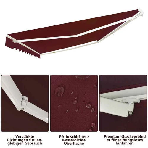 Markizė 400x250cm., raudonos spalvos